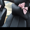 DiamondPink Plush Car Neck Pillow Cute Bow Auto Headrest Lumbar Support Cushion For Women 2