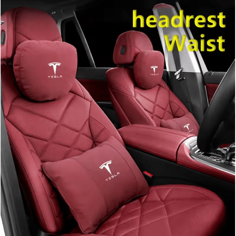 TeslaDrive Plush Car Neck Pillow Universal Headrest Support Cushion For Model 3YSX Interior Access 1