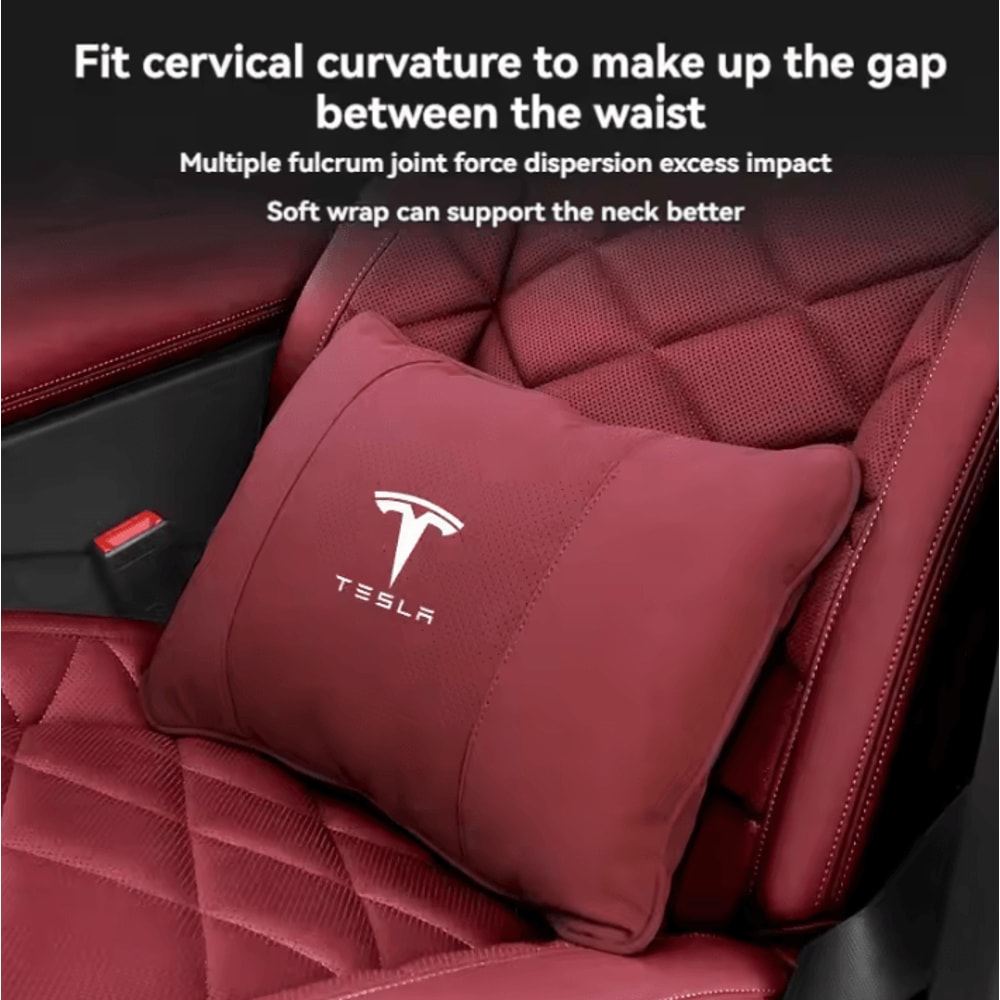 TeslaDrive Plush Car Neck Pillow Universal Headrest Support Cushion For Model 3YSX Interior Access 3
