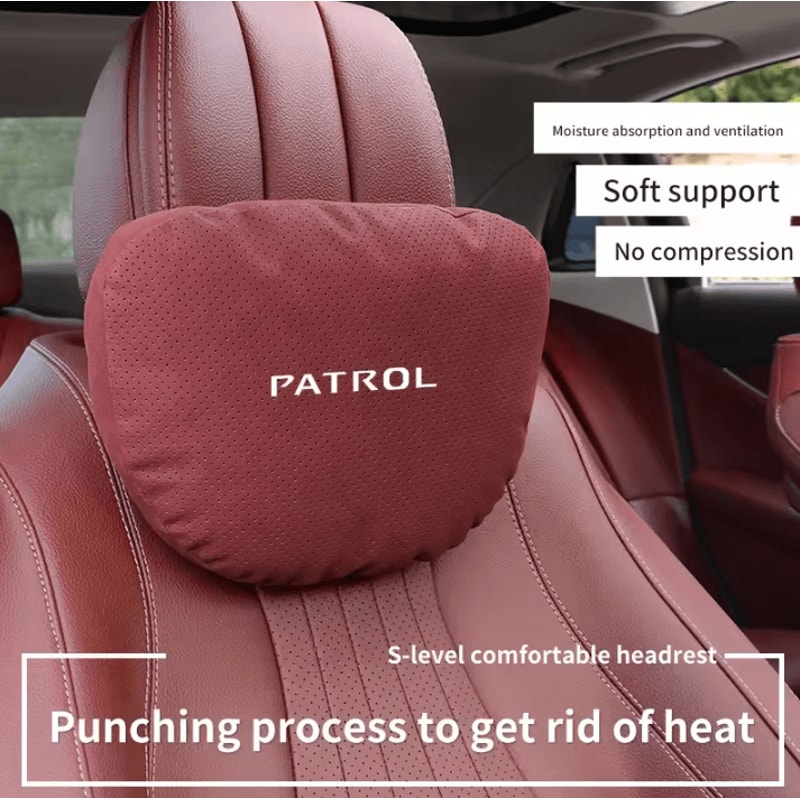 PatrolComfort 5Color Car Headrest Lumbar Pillow Soft Neck Waist Support Cushion For Nissan Patro 0