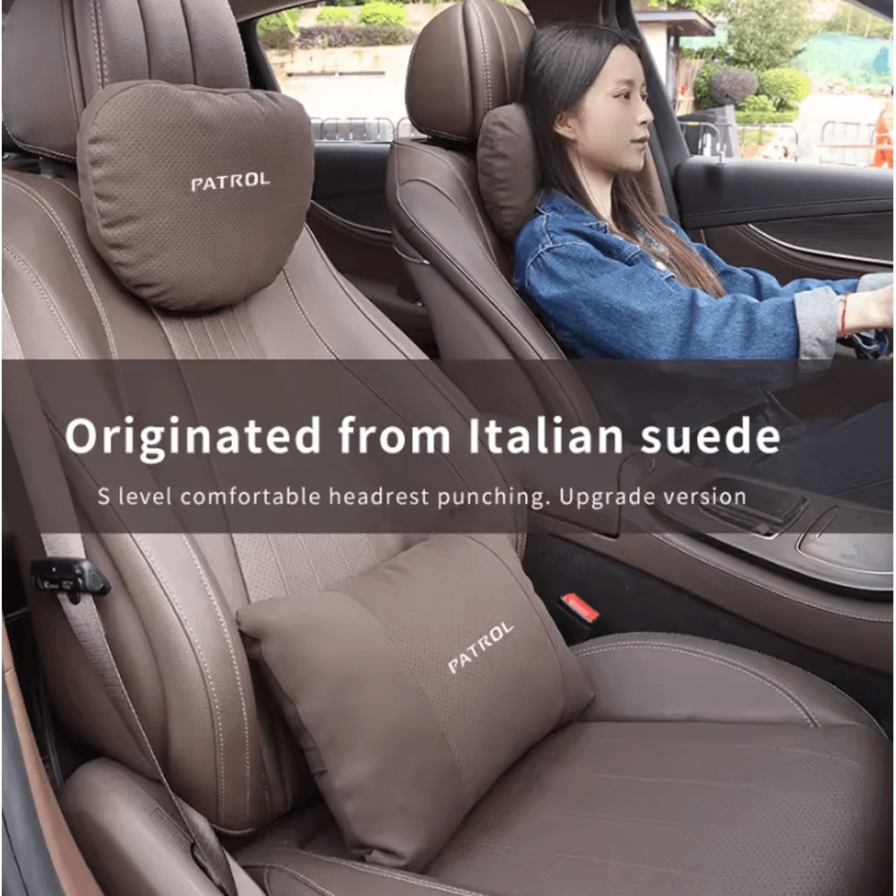 PatrolComfort 5Color Car Headrest Lumbar Pillow Soft Neck Waist Support Cushion For Nissan Patro 2