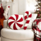 JollyJoy Plush Christmas Cartoon Pillow Red Holiday Cushion For Sofa Living Room Decor 1