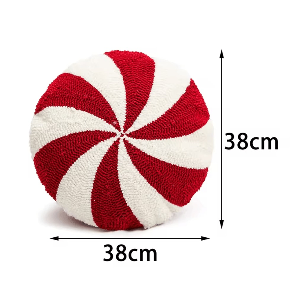 JollyJoy Plush Christmas Cartoon Pillow Red Holiday Cushion For Sofa Living Room Decor 6