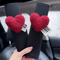 HeartRide Plush Car Neck Pillow Cute Red Lover Hearts Headrest Support Cushion For Women 9