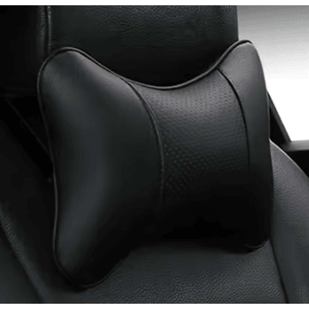 RoadShield PU Leather Car Neck Pillow Universal Headrest Backrest Support Cushion 1