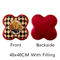 JoyfulHug Plush Heart Rabbit Cushion Red Check Velvet Throw Pillow For Sofa Office 6