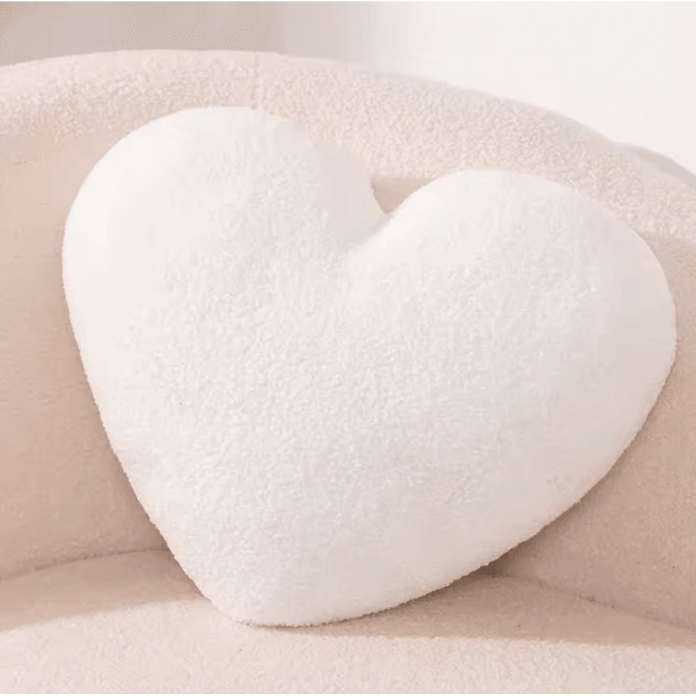 LovePulse Plush Heart Shape Throw Pillow Red Romantic Cushion For Sofa Bed Home Decor 6
