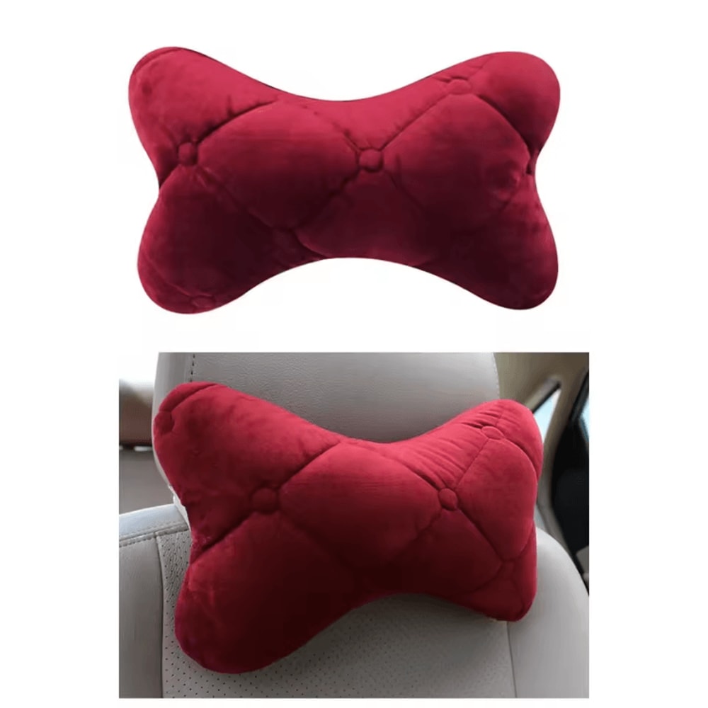 ComfortDrive Memory Car Neck Pillow Breathable Velvet Headrest Support Cushion For Seat Sleep 0