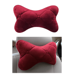 comfortdrive memory car neck pillow – breathable velvet headrest support cushion for seat & sleep