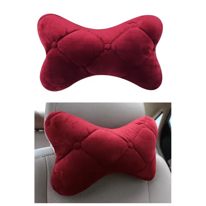 ComfortDrive Memory Car Neck Pillow Breathable Velvet Headrest Support Cushion For Seat Sleep 0