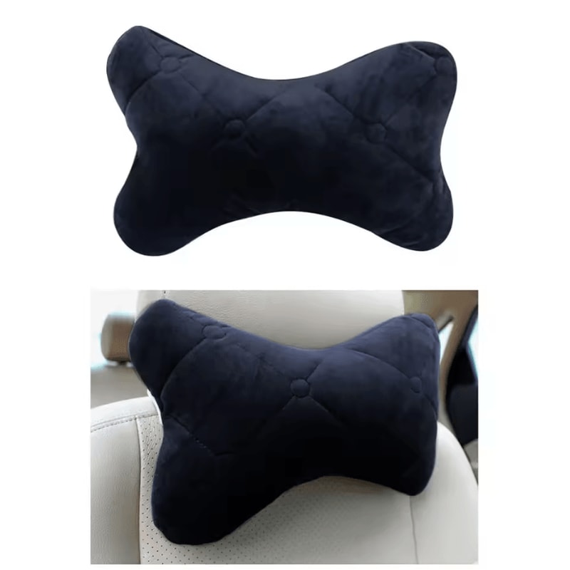 ComfortDrive Memory Car Neck Pillow Breathable Velvet Headrest Support Cushion For Seat Sleep 2