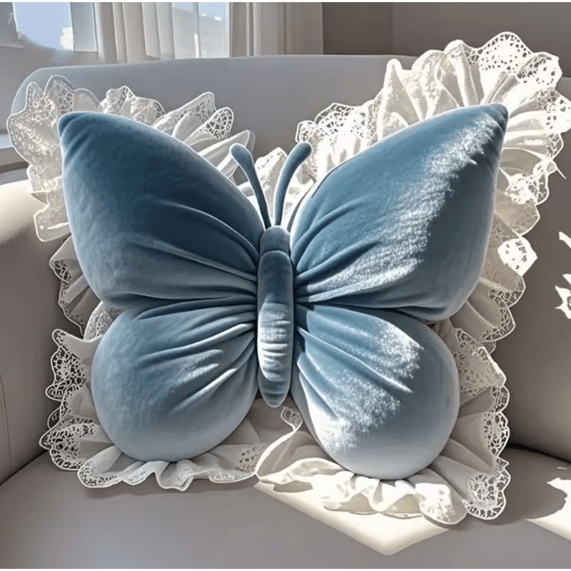 FlutterCharm Princess Butterfly Pillow 217 By 197 In Pink Bow Decorative Sofa Bed Cushion 10
