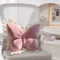 FlutterCharm Princess Butterfly Pillow 217 By 197 In Pink Bow Decorative Sofa Bed Cushion 2