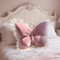 FlutterCharm Princess Butterfly Pillow 217 By 197 In Pink Bow Decorative Sofa Bed Cushion 4