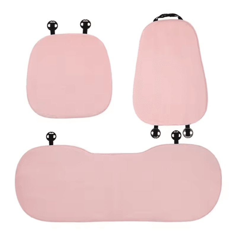 FrostEase Winter Plush Car Seat Cushion Thickened Short Velvet Pink Auto Warm Seat Pad 5
