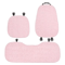 RoseWarm Plush Car Seat Cushion Universal Warm Pink Autumn Winter Comfort Pad 0