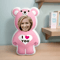 BearCharm Custom DoubleSided Printed Cushion Pink Bear Portrait Pillow Gift For Valentines 3