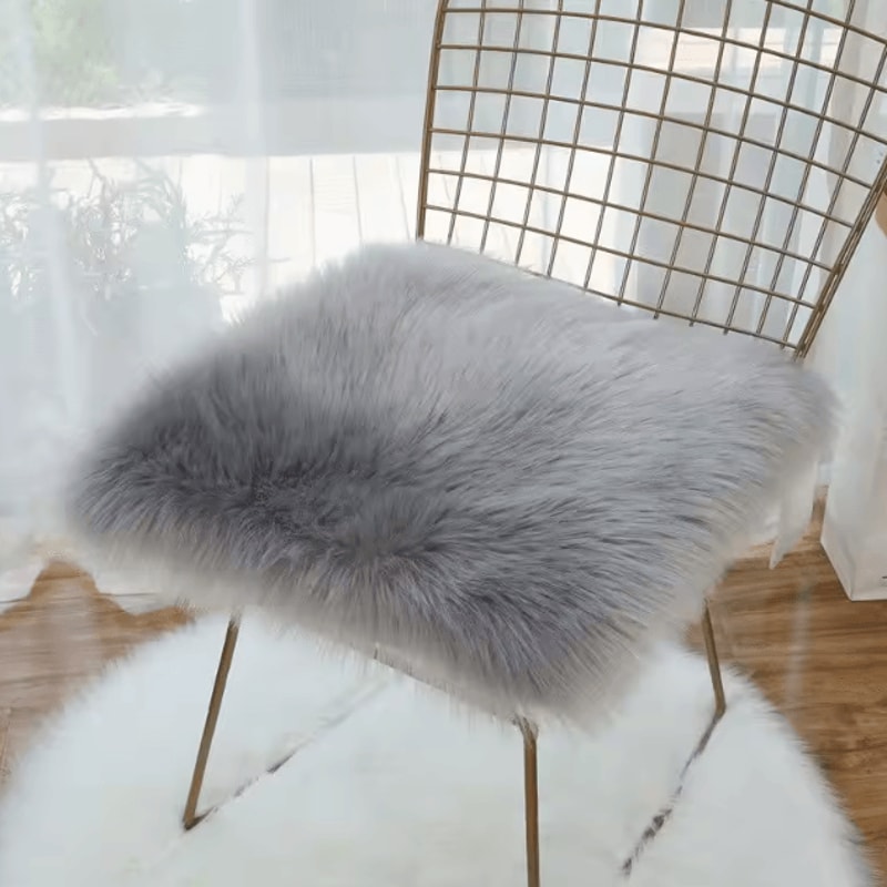 RosePlush Square Seat Cushion Pad Pink Breathable Plush Chair Floor Mat For Sofa Bedroom Bay Win 7