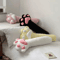 PawPlush Cat Paw Throw Pillow 315 In Soft Pink White Leg Cushion For Home Comfort Decor 4