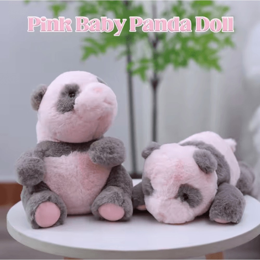 PandaCuddle Plush Animal Cushion 79 118 In Cute Pink Baby Panda Doll Pillow Gift 0