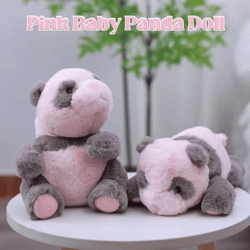 pandacuddle plush animal cushion – 7.9 & 11.8 in cute pink baby panda doll pillow gift