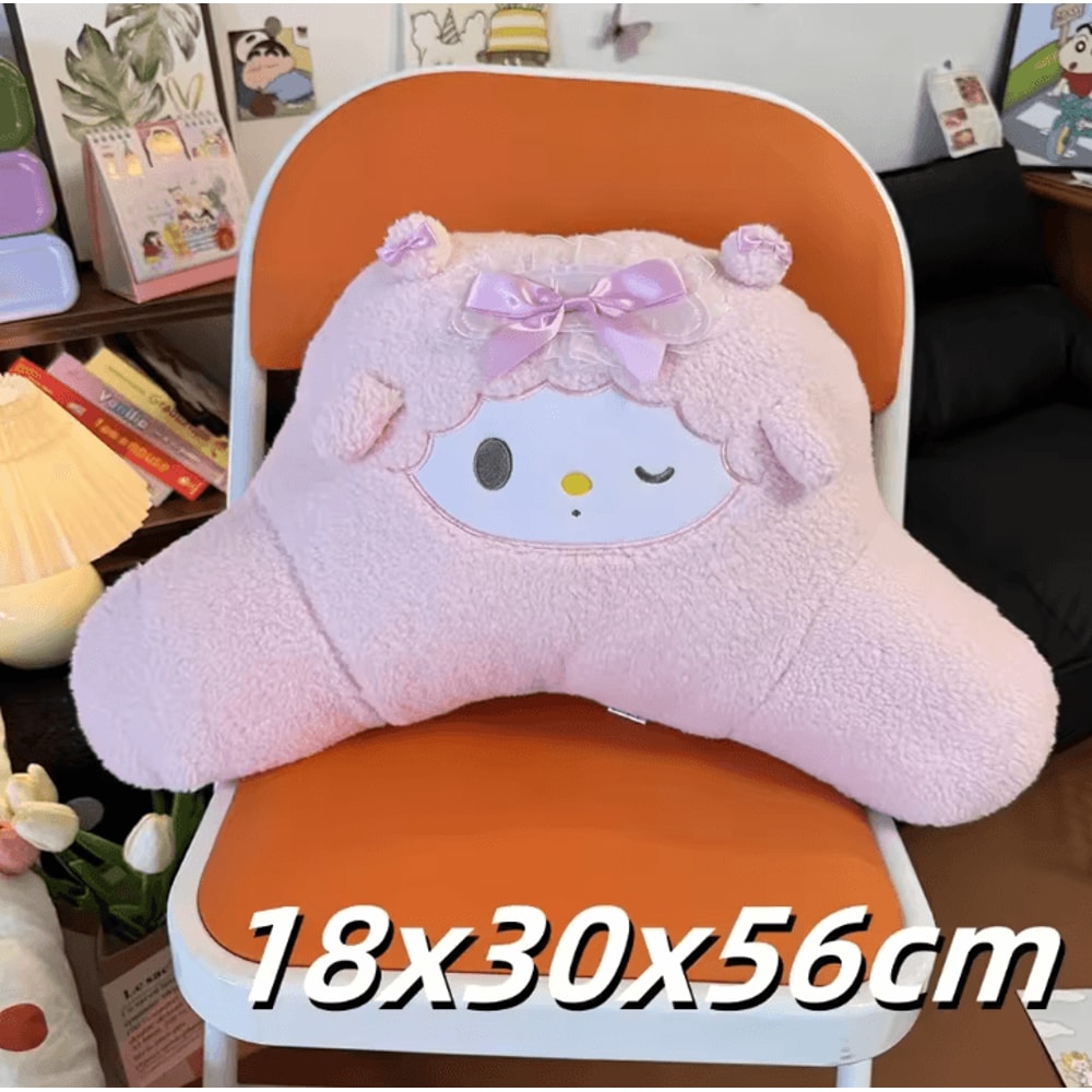 SweetPiano Plush Seat Cushion Kawaii Pink Full Coverage Soft Fluffy Chair Sofa Mat 5