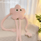 StarBuddy Funny Eyes Plush Long Leg Pillow Pink Star Flower Soft Cushion For Sofa Bed Car 3