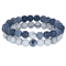 XQNI Natural Stone Couple Bracelets Set 2 Pcs Yoga Bead Distance Bracelets With Gift Box 9
