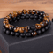 XQNI Natural Stone Couple Bracelets Set 2 Pcs Yoga Bead Distance Bracelets With Gift Box 1