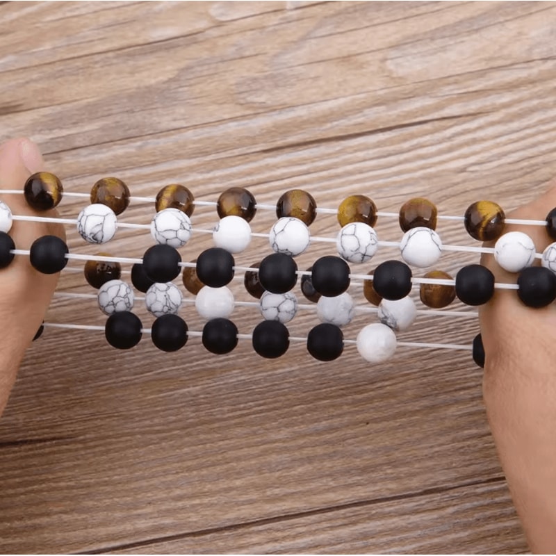 XQNI Natural Stone Couple Bracelets Set 2 Pcs Yoga Bead Distance Bracelets With Gift Box 2