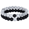 XQNI Natural Stone Couple Bracelets Set 2 Pcs Yoga Bead Distance Bracelets With Gift Box 5