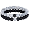 XQNI Natural Stone Couple Bracelets Set 2 Pcs Yoga Bead Distance Bracelets With Gift Box 5