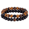 XQNI Natural Stone Couple Bracelets Set 2 Pcs Yoga Bead Distance Bracelets With Gift Box 6