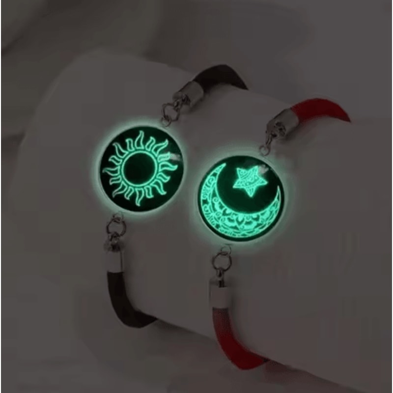 LunaSun Luminous Couple Bracelets Handmade Braided Rope Matching Jewelry Gift For Valentines 9