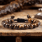 ElementGuard 8mm Natural Tiger Eye Beaded Bracelet Adjustable Volcanic Stone Howlite Onyx Wristle 0