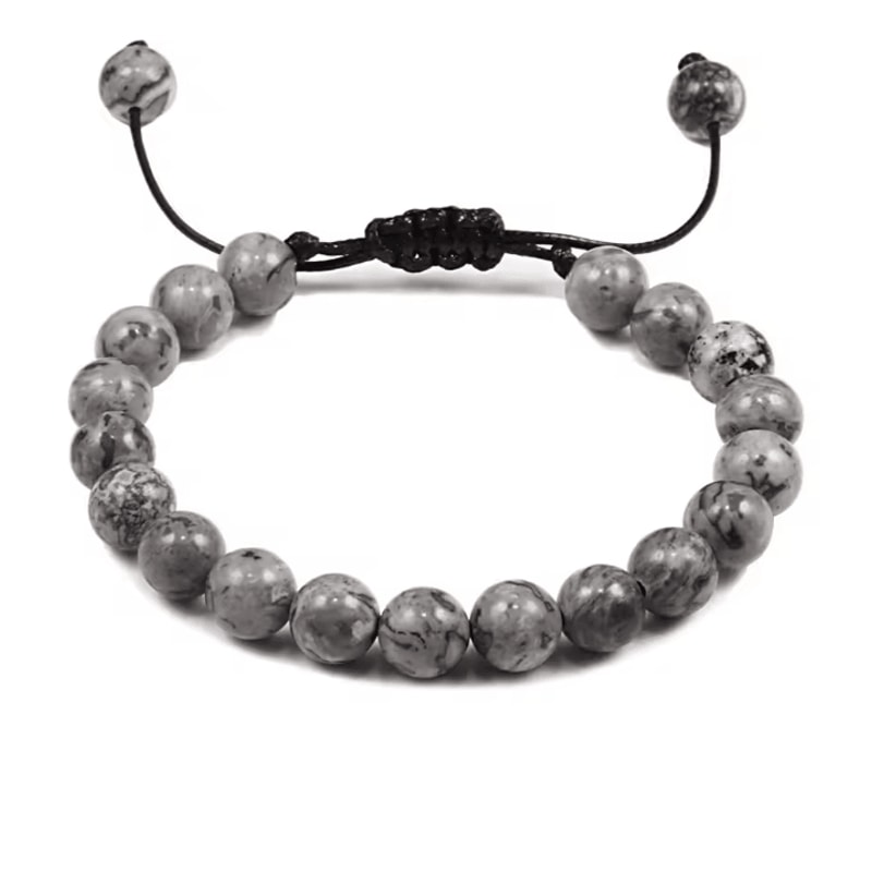 ElementGuard 8mm Natural Tiger Eye Beaded Bracelet Adjustable Volcanic Stone Howlite Onyx Wristle 6