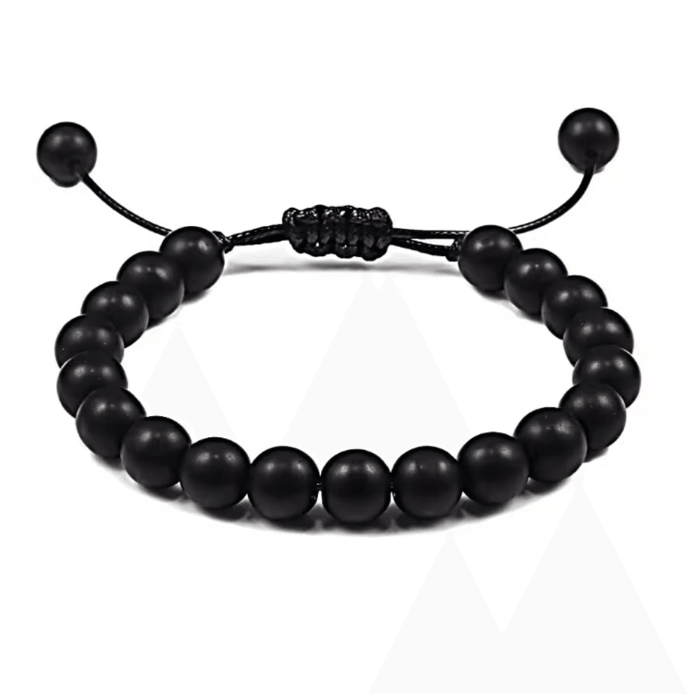 ElementGuard 8mm Natural Tiger Eye Beaded Bracelet Adjustable Volcanic Stone Howlite Onyx Wristle 8