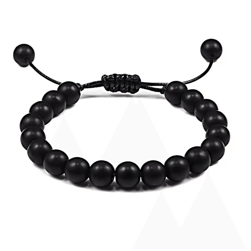 ElementGuard 8mm Natural Tiger Eye Beaded Bracelet Adjustable Volcanic Stone Howlite Onyx Wristle 8