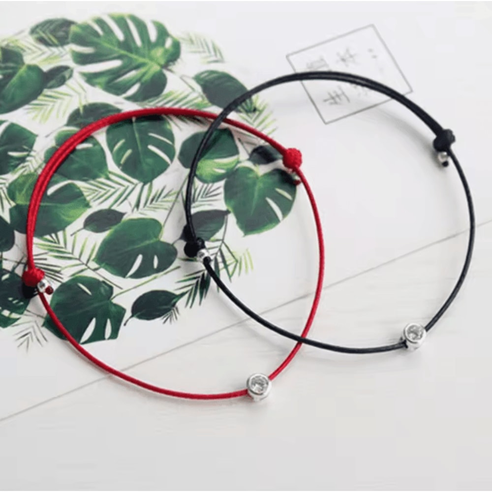 La Monada 925 Sterling Silver Red Thread Bracelet Minimalist Rope Bracelet For Women 0