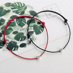 la monada 925 sterling silver red thread bracelet – minimalist rope bracelet for women