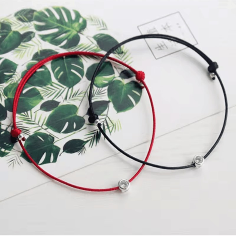 La Monada 925 Sterling Silver Red Thread Bracelet Minimalist Rope Bracelet For Women 0