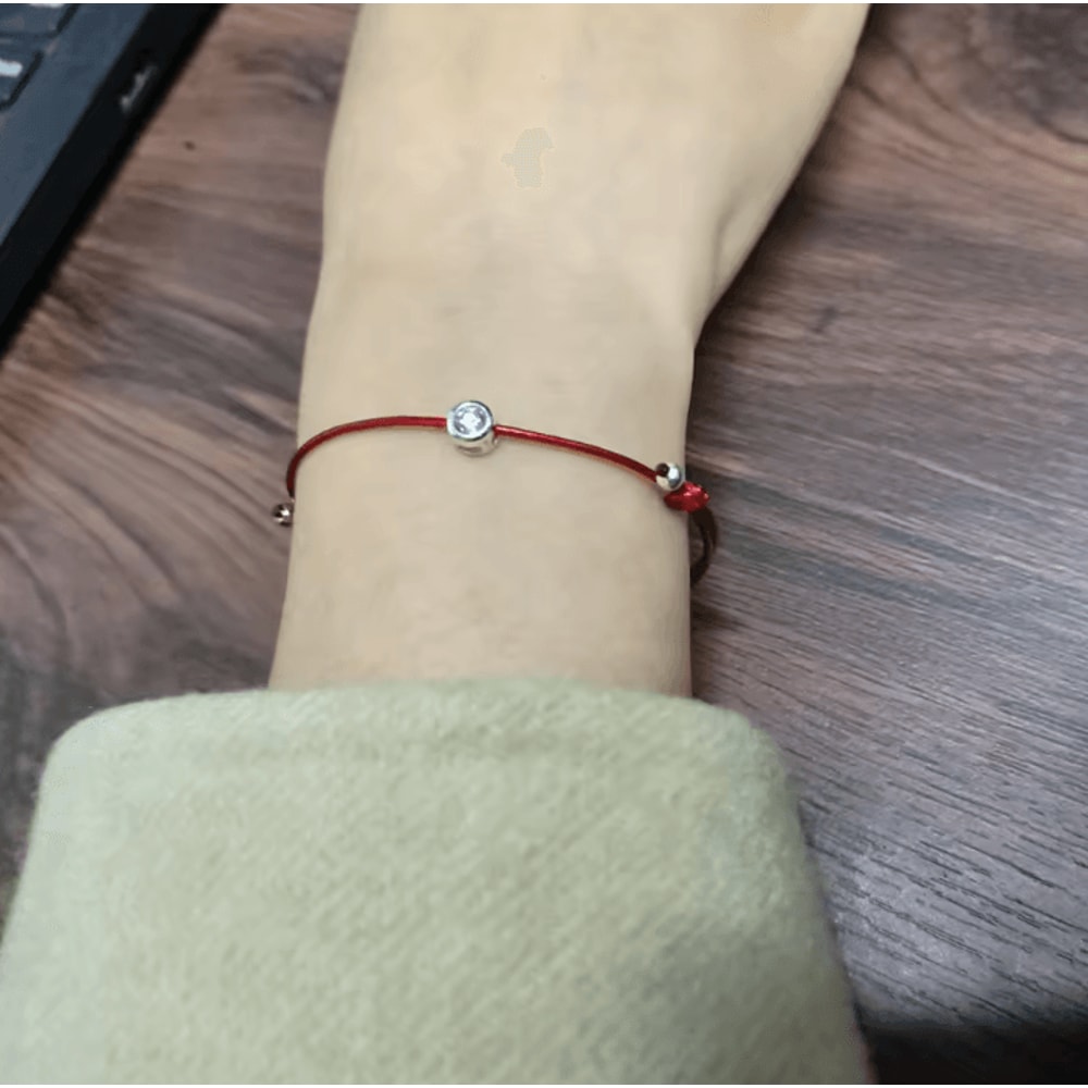 La Monada 925 Sterling Silver Red Thread Bracelet Minimalist Rope Bracelet For Women 1