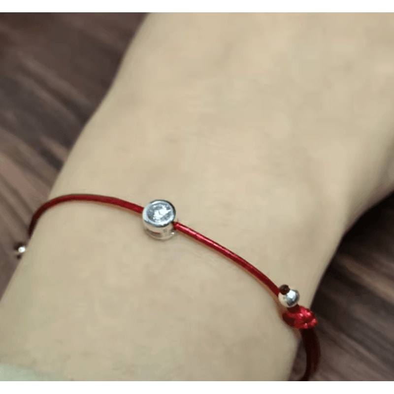 La Monada 925 Sterling Silver Red Thread Bracelet Minimalist Rope Bracelet For Women 2