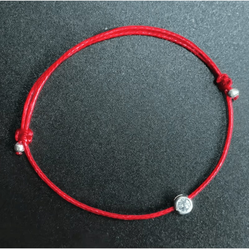 La Monada 925 Sterling Silver Red Thread Bracelet Minimalist Rope Bracelet For Women 4