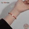 La Monada 925 Sterling Silver Red Rope Bracelet Minimalist Flower Red Thread Jewelry For Women St 0