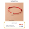 La Monada 925 Sterling Silver Red Rope Bracelet Minimalist Flower Red Thread Jewelry For Women St 4