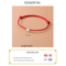 La Monada 925 Sterling Silver Red Rope Bracelet Minimalist Flower Red Thread Jewelry For Women St 4