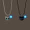 GlowCat Big Eye Luminous Necklace Trendy Black Cat Pendant Cartoon Jewelry Gift For Women 1
