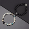 LavaLove 2Pcs Beaded Couple Bracelets Set Natural Stone Heart Magnetic Distance Bracelets Gift 5