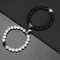 LavaLove 2Pcs Beaded Couple Bracelets Set Natural Stone Heart Magnetic Distance Bracelets Gift 7